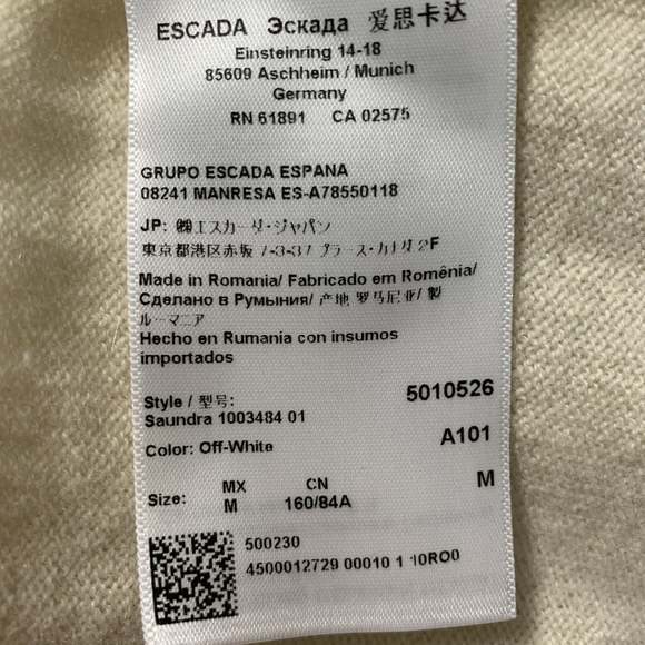 ESCADA Cream Cashmere Pullover - Picture 5 of 6